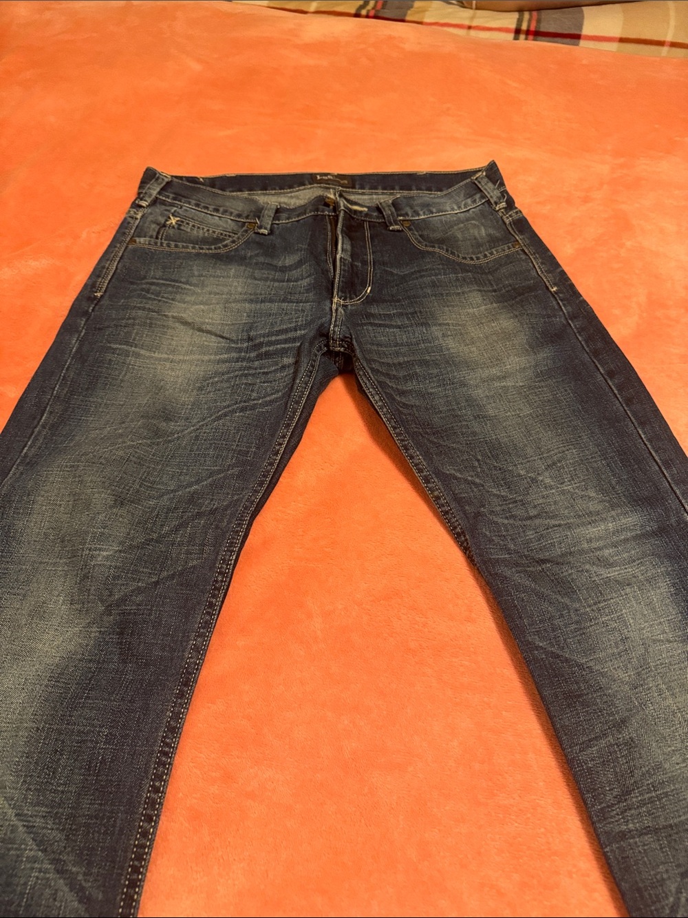 Lee Men's Medium/Dark Blue Slim Straight Jeans